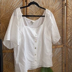 White embroidered top